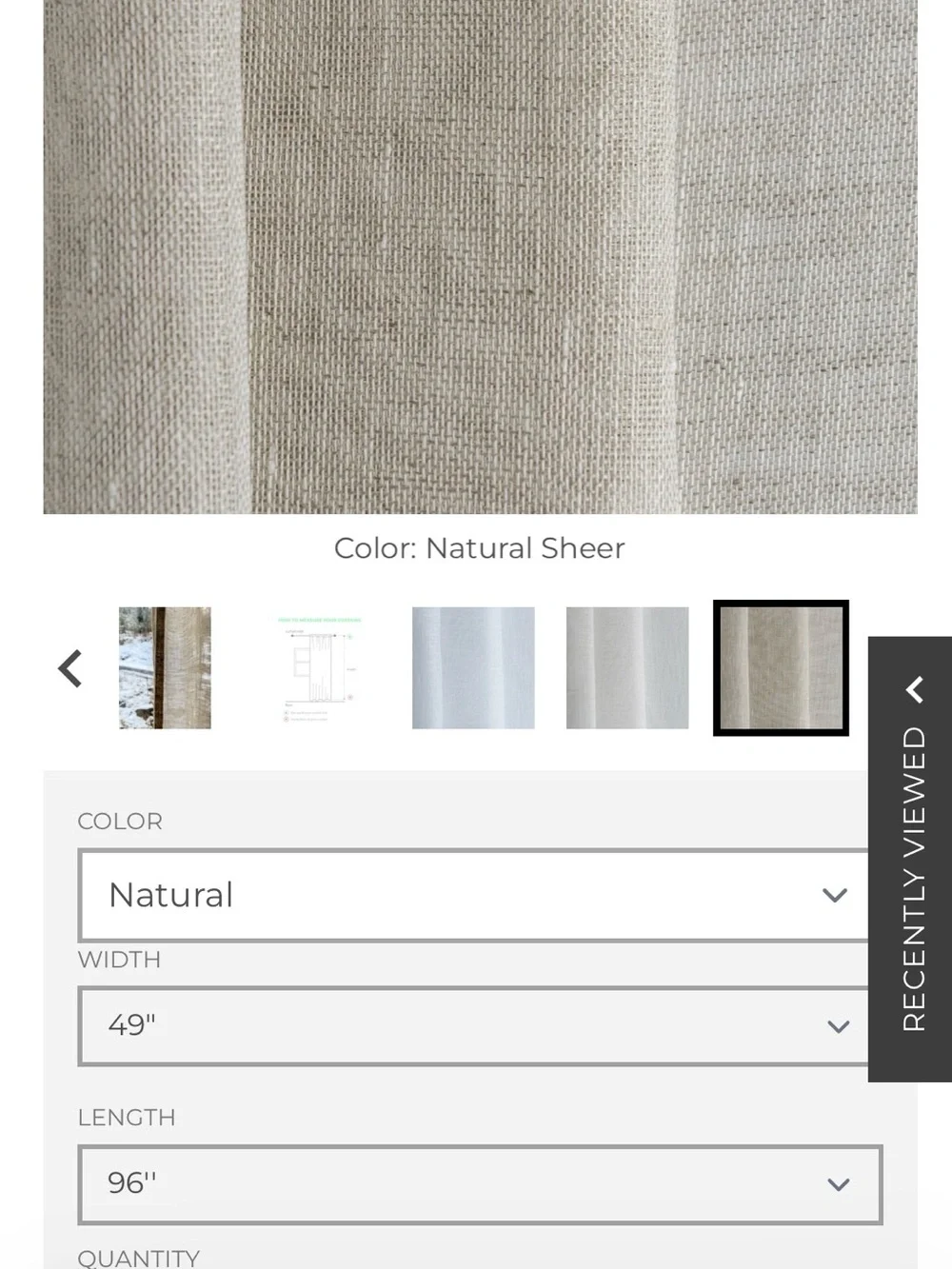 Quince Cotton Sheer Curtain Set (Set of 2) - QNJRA708986
